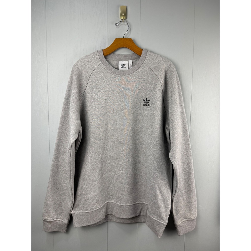 Adidas Originals Mens Adicolor Essentials Crewneck Sweatshirt Grey IY4937 Size L